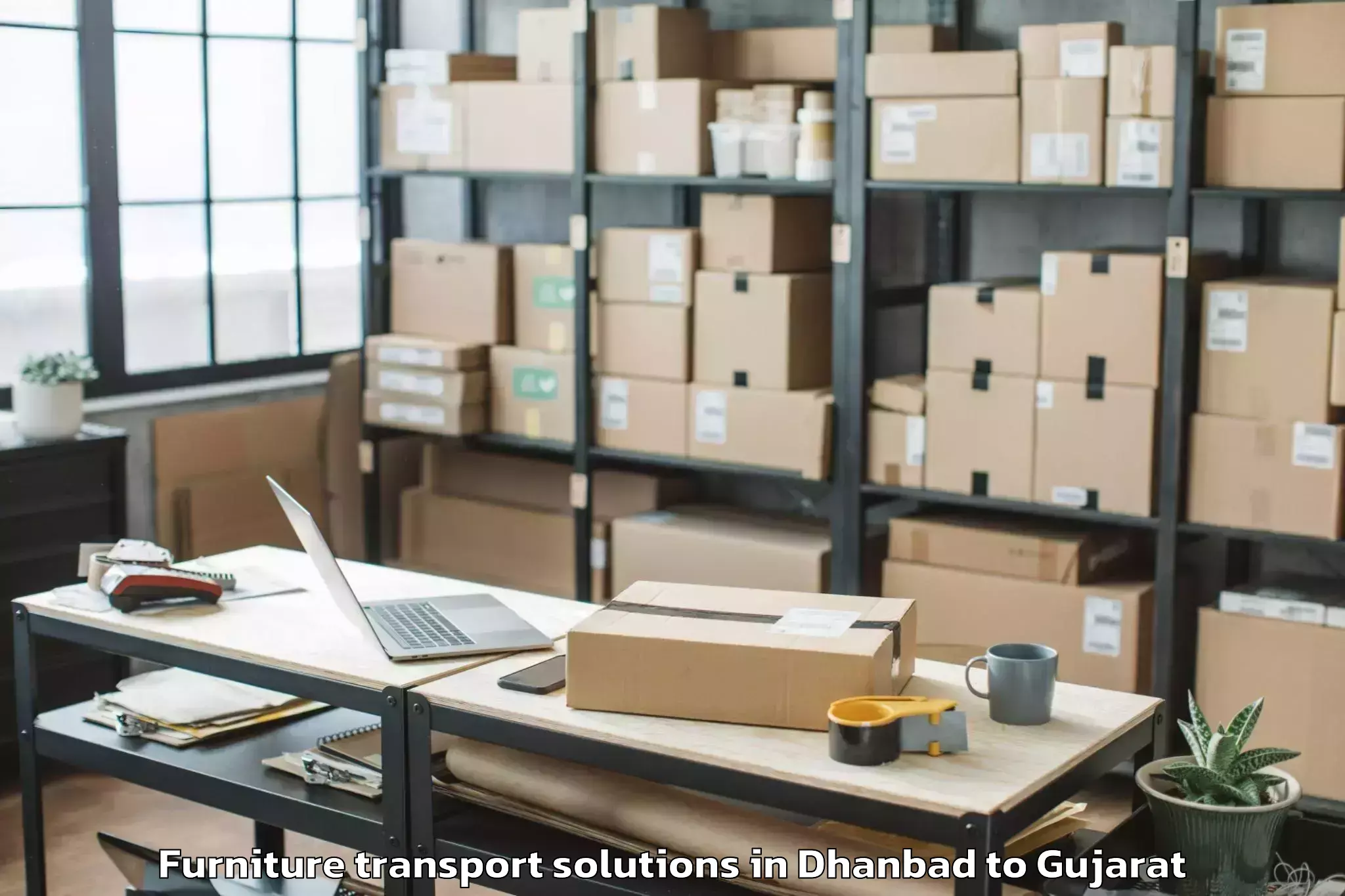 Hassle-Free Dhanbad to Bhiloda Furniture Transport Solutions